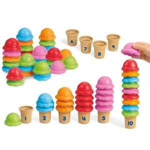 Lakeshore Counting Cones, Colorful Rainbow Toy